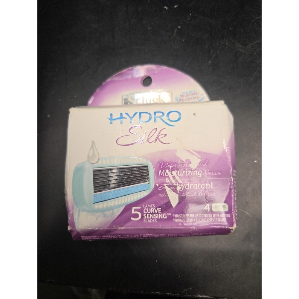 4 Schick Hydro Silk 5 Moisture Care 5 Refills - Dented Box